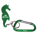 Sea Horse Shaped Bottle Opener with Key Chain & Carabiner